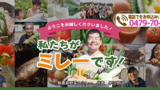 生産者の顔がわかって安心無農薬野菜ミレー・新鮮野菜・低価格で生産者とお友達気分　